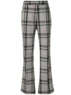 3.1 Phillip Lim Flared Plaid Trousers - Grey