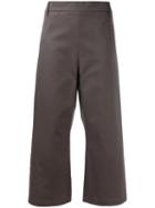 Ter Et Bantine - Cropped Wide-leg Trousers - Women - Cotton - 42, Women's, Brown, Cotton