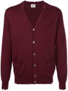 Kent & Curwen V-neck Cardigan - Red