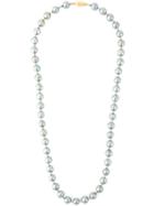 Céline Vintage Beaded Necklace, Women's, Grey