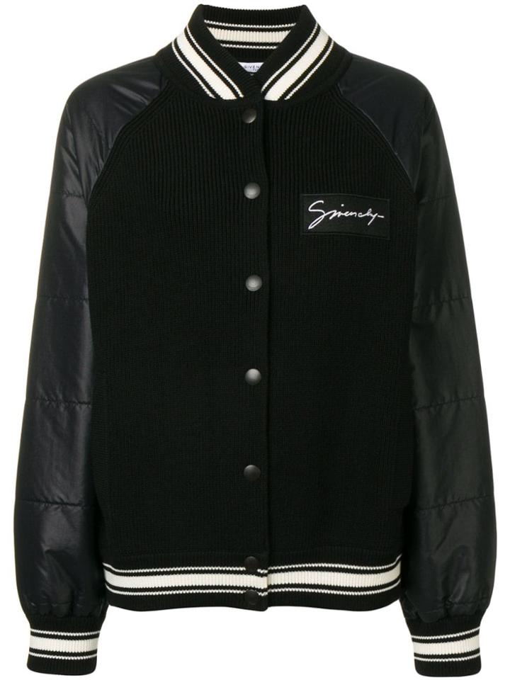 Givenchy Logo Patch Varsity Jacket - Black