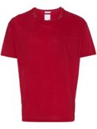 Valentino Rockstud T Shirt With Chest Pocket - Red
