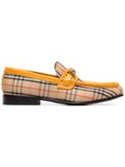 Burberry Multicoloured The 1983 Check Link Loafers - Yellow & Orange