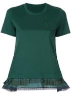 Sacai Pleated Hem T-shirt - Green