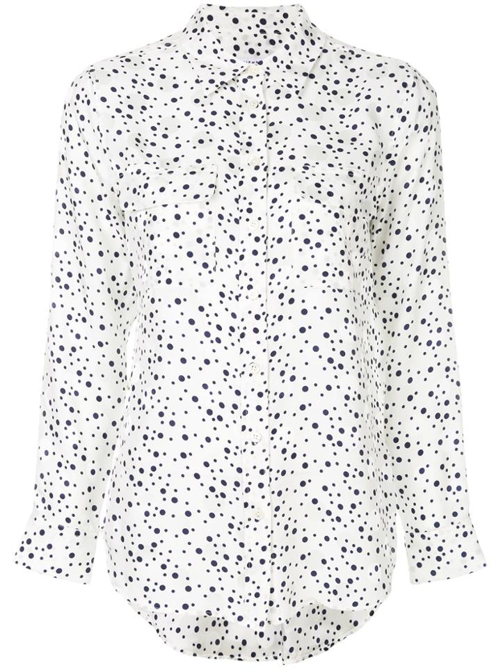 Equipment Polka Dotted Shirt - White