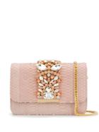 Emanuela Caruso Crystal Embellished Clutch - Pink