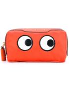 Anya Hindmarch Girlie Stuff Pouch, Women's, Yellow/orange, Leather/nylon