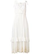 Ballantyne Long V-neck Dress - White