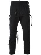 Dsquared2 Strap Detail Tailored Trousers, Men's, Size: 46, Black, Polyester/spandex/elastane/viscose/virgin Wool