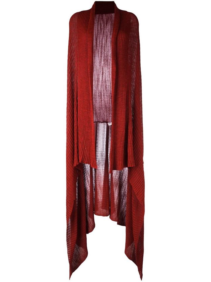 Area Di Barbara Bologna Oversized Cape Cardigan, Women's, Red, Viscose