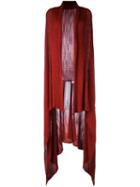 Area Di Barbara Bologna Oversized Cape Cardigan, Women's, Red, Viscose