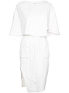 Thomas Wylde Asymmetric Fitted Dress - White