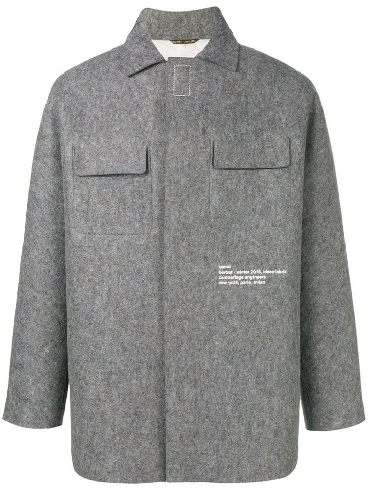 Oamc Oversized Shirt Jacket - Grey