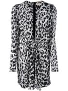 Saint Laurent - Long Sleeve Plunge Dress - Women - Silk - 40, Black, Silk
