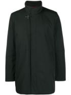 Fay Stand-up Collar Coat - Black