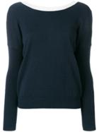 Essentiel Antwerp Contrast-collar Sweater - Blue