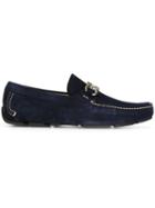 Salvatore Ferragamo Parigi Loafers, Men's, Size: 8.5, Blue, Calf Suede/leather/rubber