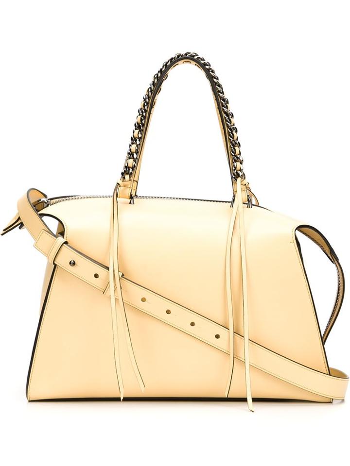 Elena Ghisellini Gabria Tote, Women's, Yellow/orange, Calf Leather