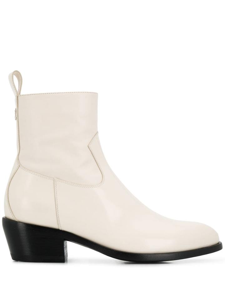 Jimmy Choo Jesse Western Boots - White