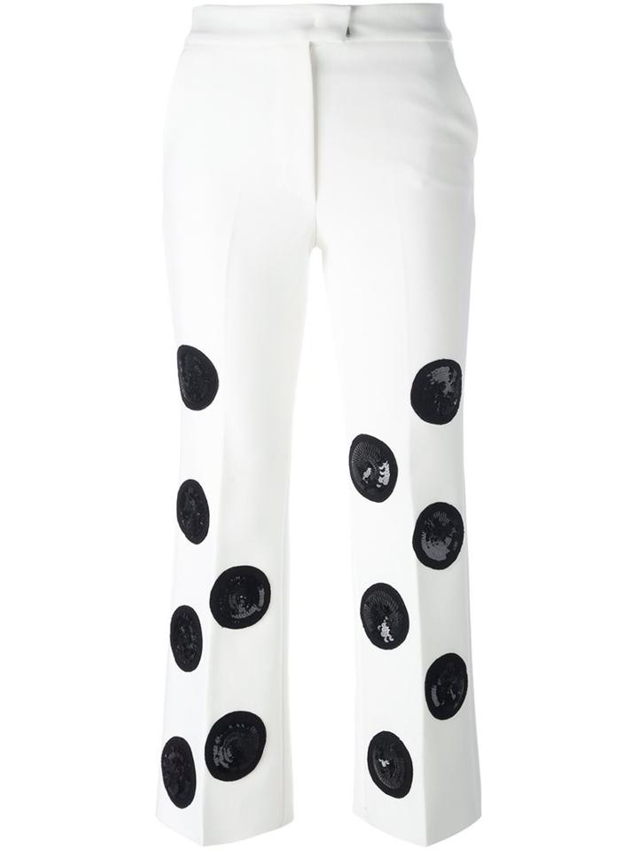Msgm Sequin Appliqué Trousers