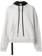 Unravel Project Drawstring Hooded Sweatshirt - Grey