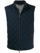Ermenegildo Zegna Quilted Sleeveless Jacket - Blue