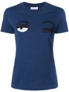 Chiara Ferragni Signature Winking Eye T-shirt - Blue