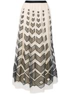 Red Valentino Embroidered Full Skirt - Nude & Neutrals