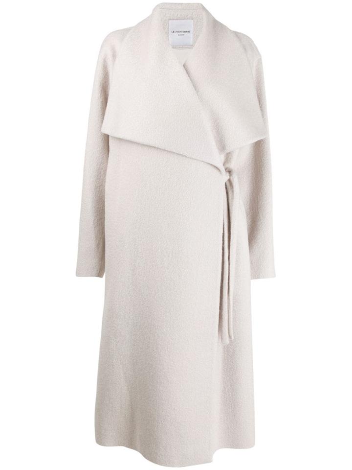 Le 17 Septembre Oversize Flap Coat - White