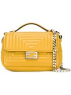 Fendi Micro 'double Baguette' Crossbody Bag, Women's, Yellow/orange
