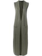 Theory Sleeveless Long Cardigan, Women's, Size: Small, Grey, Merino