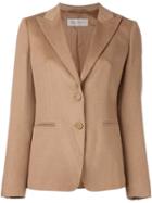 Max Mara Peaked Lapels Blazer, Women's, Size: 42, Nude/neutrals, Cupro/camel Hair