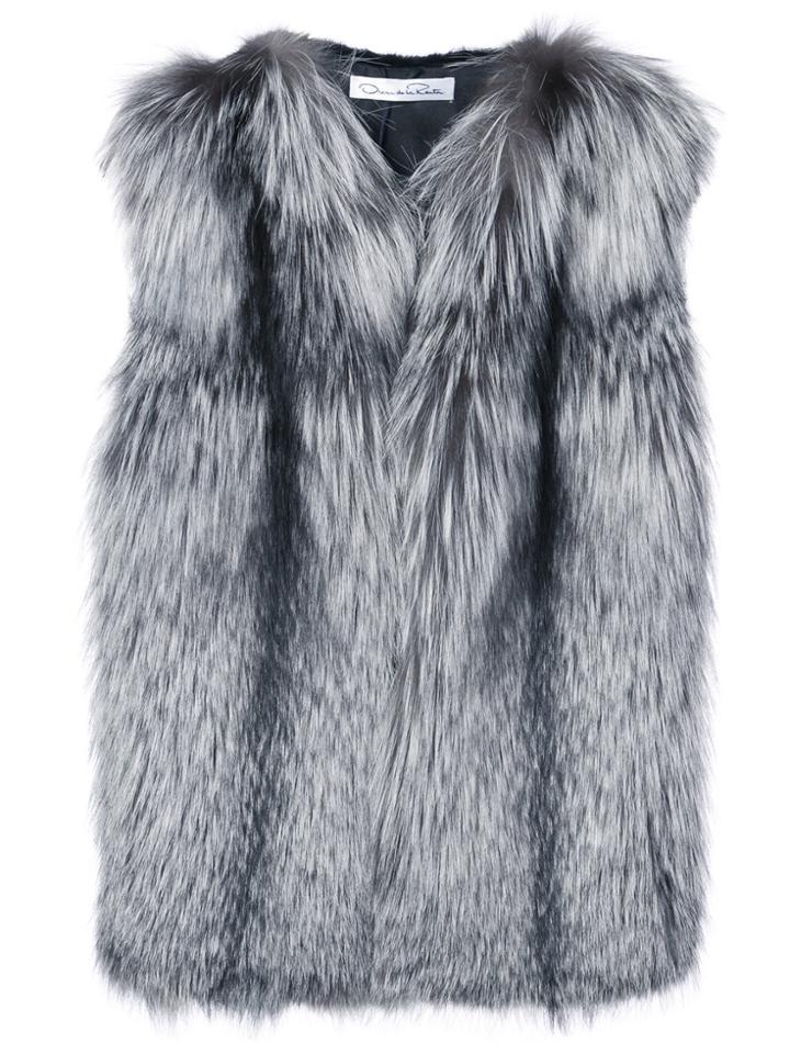 Oscar De La Renta Fur Vest - Multicolour