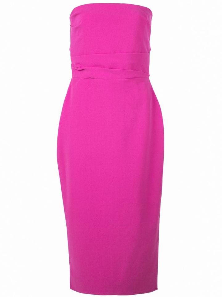 Alex Perry Fitted Dylan Midi Dress - Pink