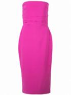 Alex Perry Fitted Dylan Midi Dress - Pink