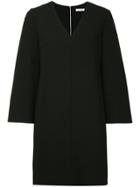 Tibi Crepe V-neck Dress - Black
