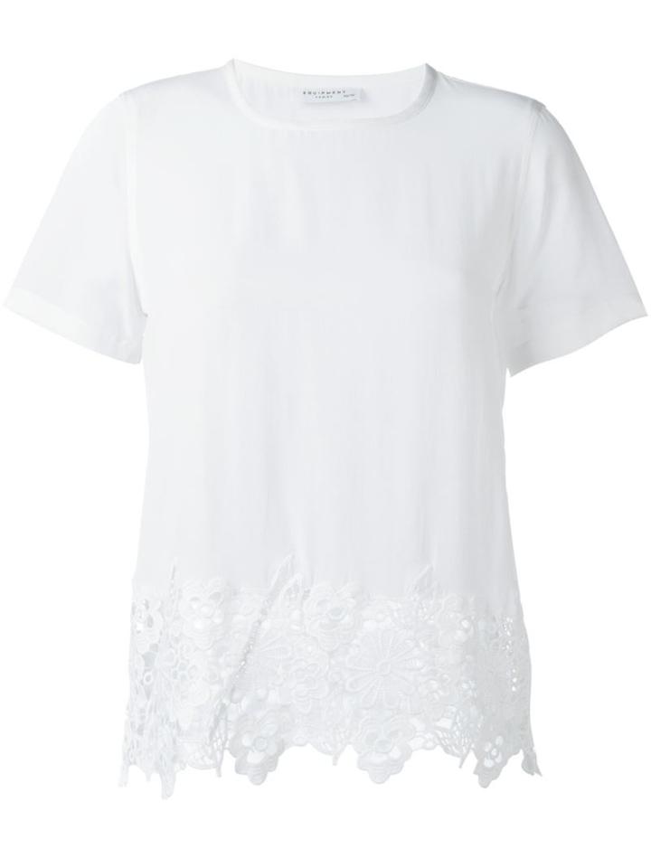 Equipment 'riley' T-shirt, Women's, Size: Small, White, Silk