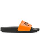 Palm Angels Logo Pool Slides - Yellow & Orange