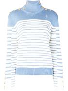 Jw Anderson Striped Turtleneck Sweater - Blue