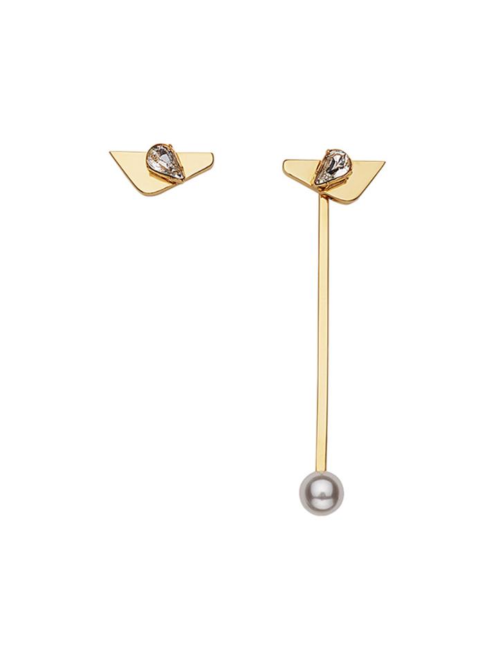 Fendi Asymmetric Earrings - Metallic