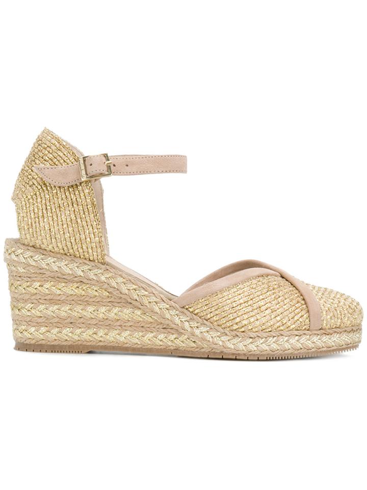 Paloma Barceló Wedge Heel Espadrilles - Nude & Neutrals