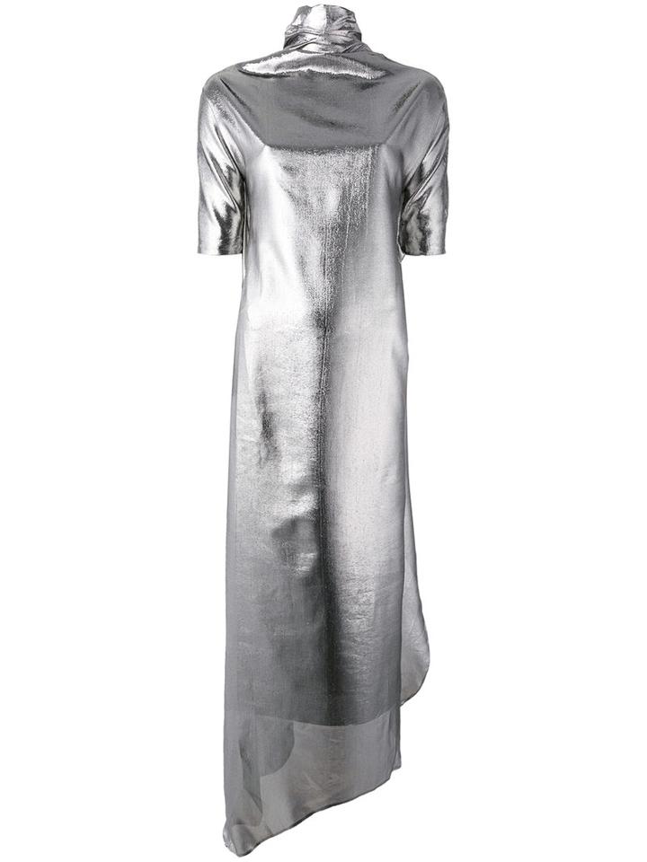 Paula Knorr - Relief Shortsleeved Dress - Women - Silk/polyester/spandex/elastane/viscose - M, Black, Silk/polyester/spandex/elastane/viscose