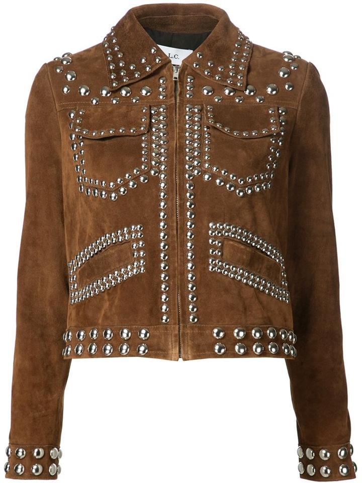 A.l.c. Studded Zip Up Biker Jacket