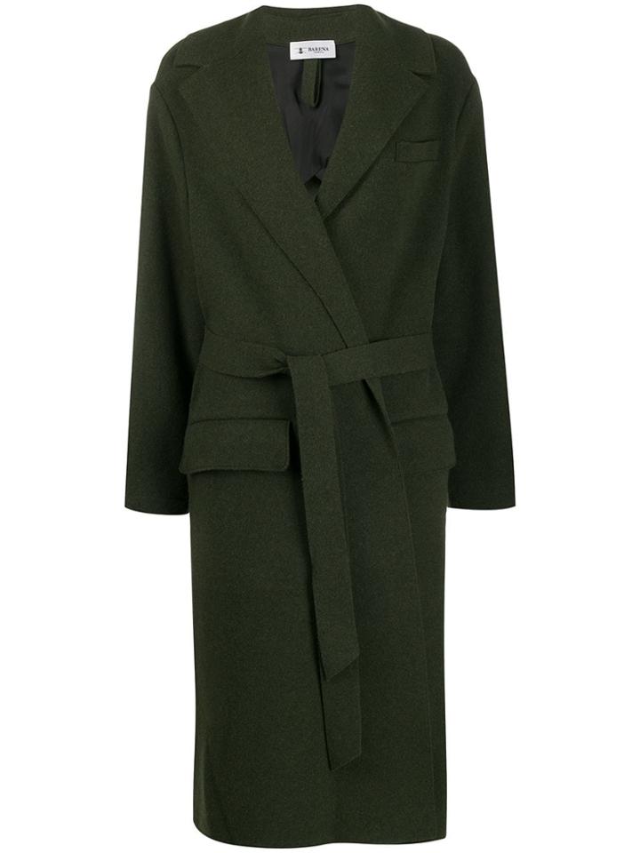 Barena Oversized Belted Coat - Green