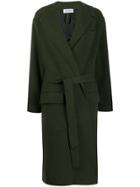 Barena Oversized Belted Coat - Green