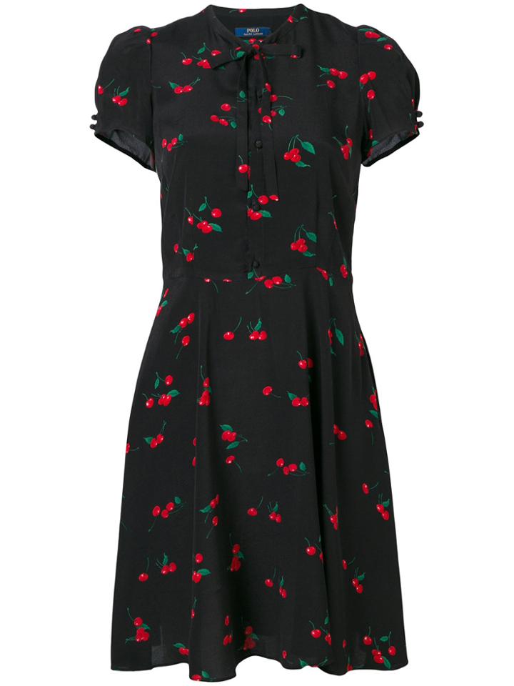 Polo Ralph Lauren Cherry Print Dress - Black