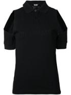 Dust Cold Shoulder Polo Shirt - Black
