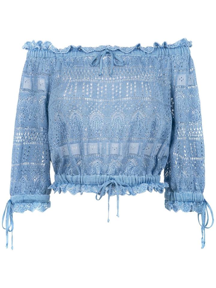 Cecilia Prado Off The Shoulder Andresa Blouse - Blue