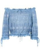 Cecilia Prado Off The Shoulder Andresa Blouse - Blue