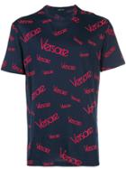 Versace Vintage Logo Print T-shirt - Blue
